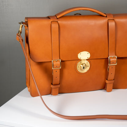 Savoir Faire 3-in-1 backpack/briefcase/messenger - English Tan