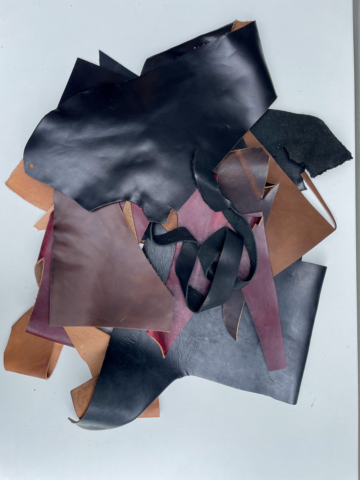2 lbs of Scrap Leather - Mixed Horween