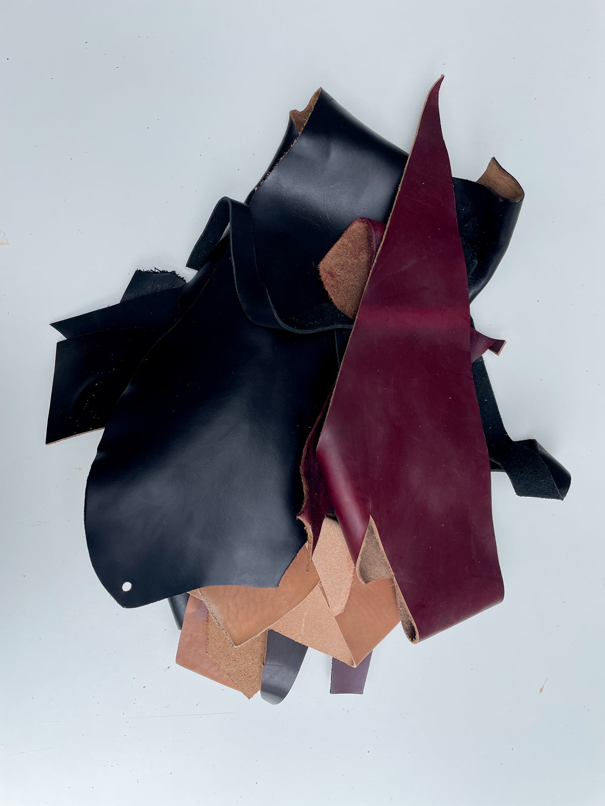 2 lbs of Scrap Leather - Mixed Horween